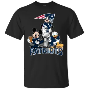 Nfl - New England Patriots Donald Duck Goofy Mickey Mouse Super Bowl 2019 Football Men Cotton T-Shirt