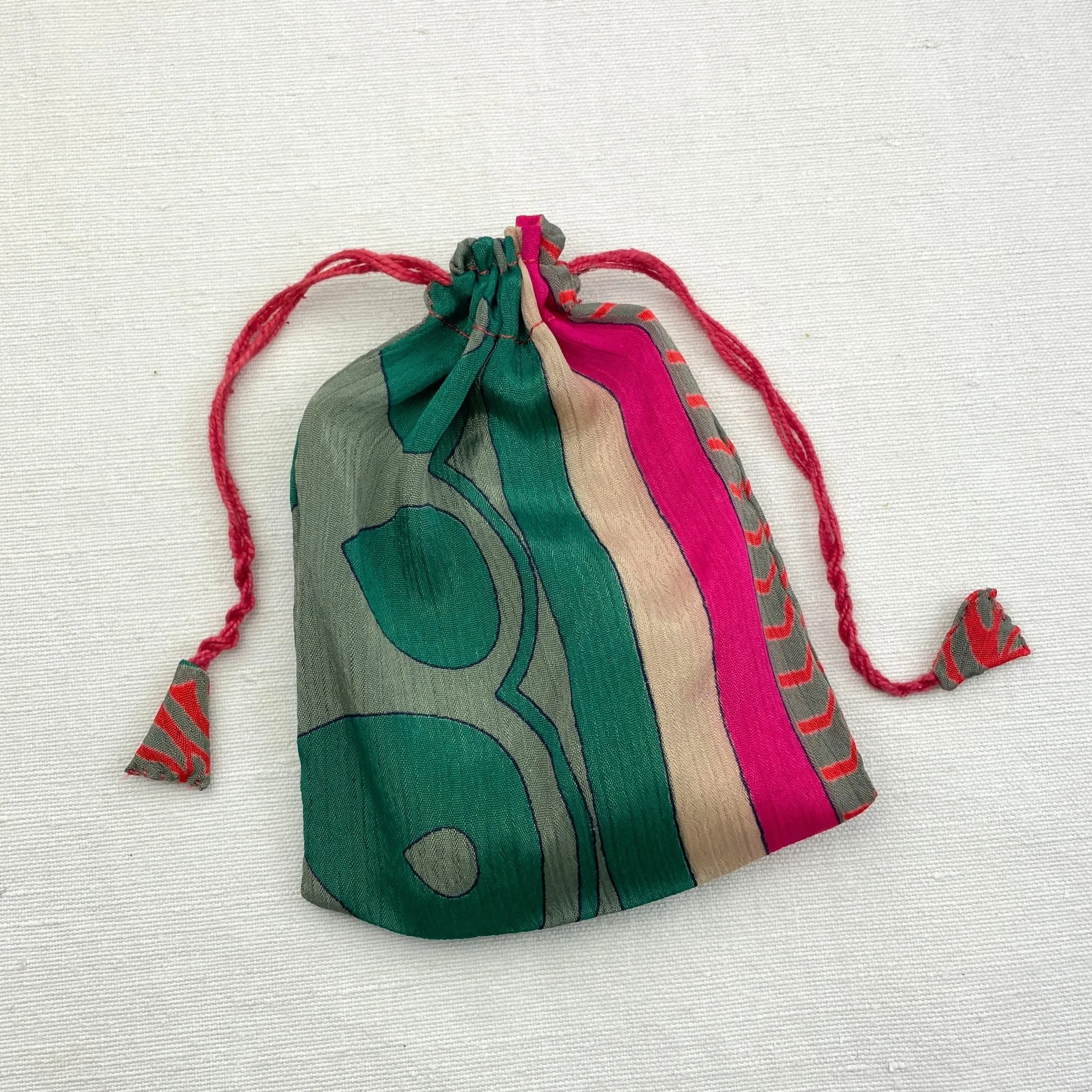 NIRMALA Recycled Sari Fabric Refillable Lavender Bag