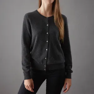 Nora Cashmere Cardigan [Charcoal]