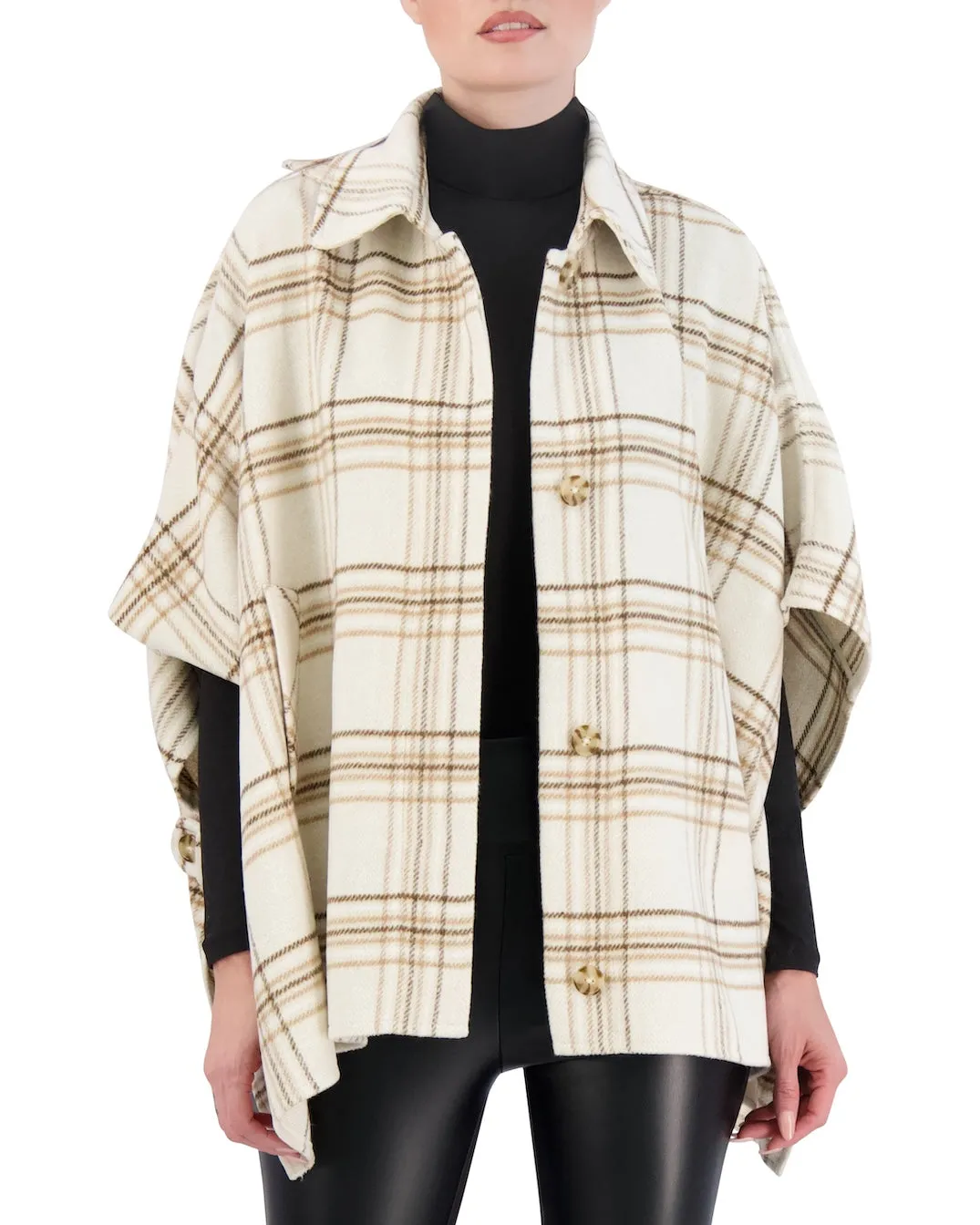 Ookie & Lala Vegan Cashmere Plaid Cape