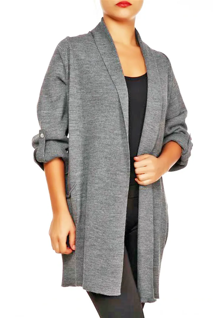 OPEN FRONT CARDIGAN