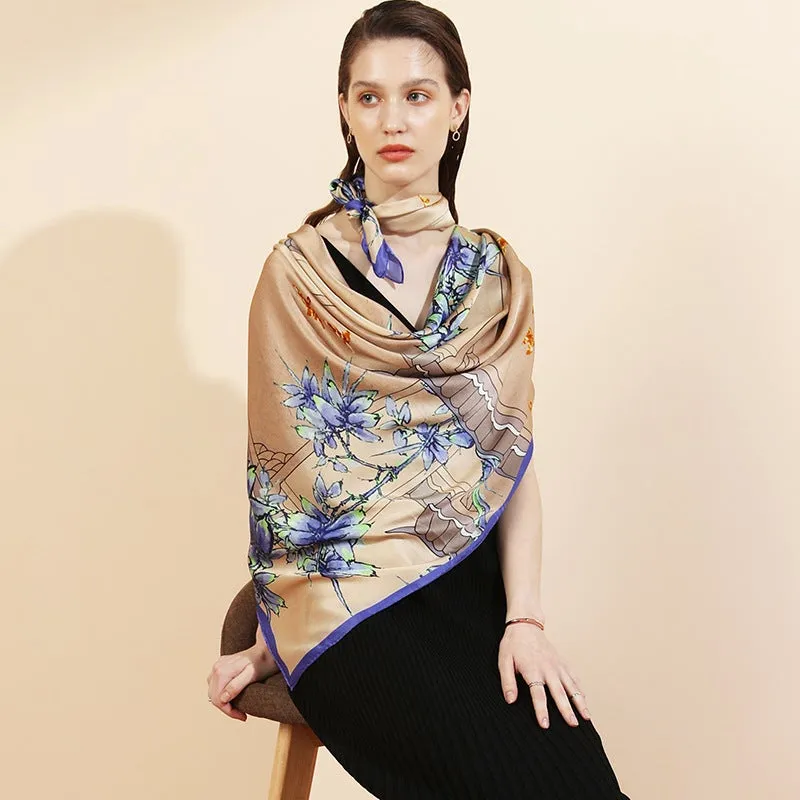 Outside Charmeuse Silk Scarf 135