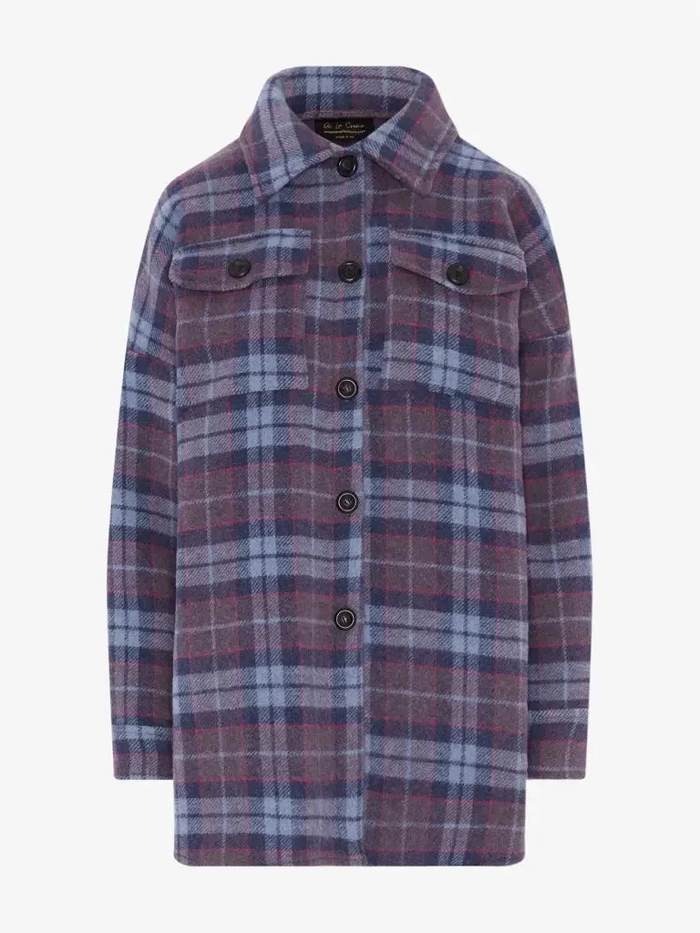 Oversized Nova Check Wool Blend Shacket