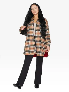 Oversized Nova Check Wool Blend Shacket