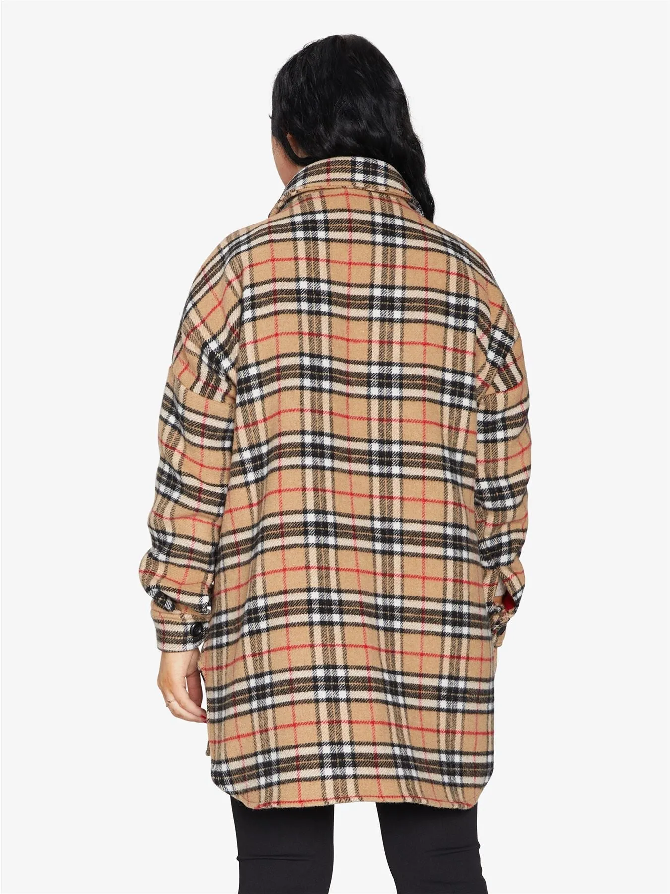 Oversized Nova Check Wool Blend Shacket