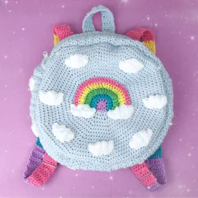 Pastel Rainbow Cloud Backpack (Duck Egg Blue)