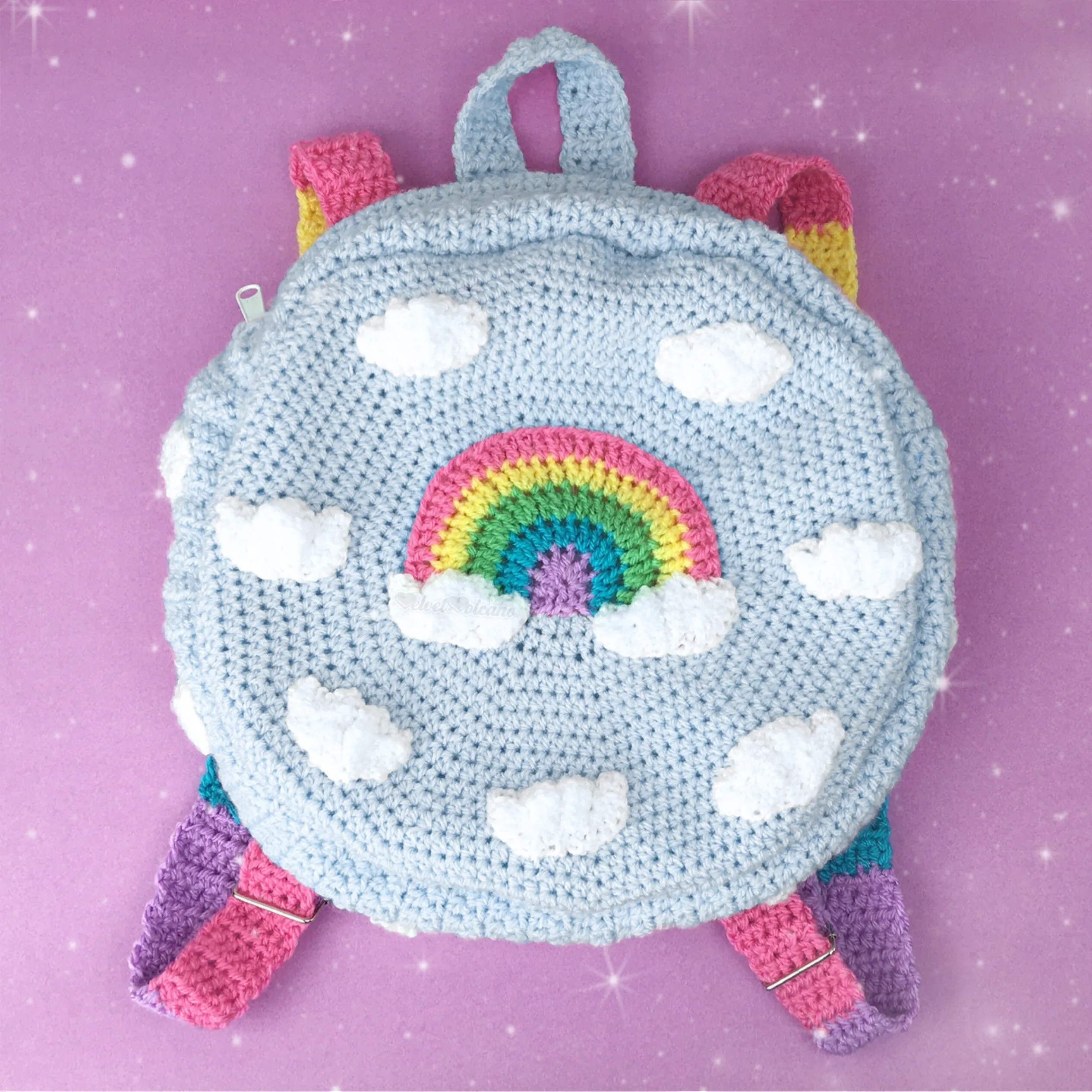 Pastel Rainbow Cloud Backpack (Duck Egg Blue)