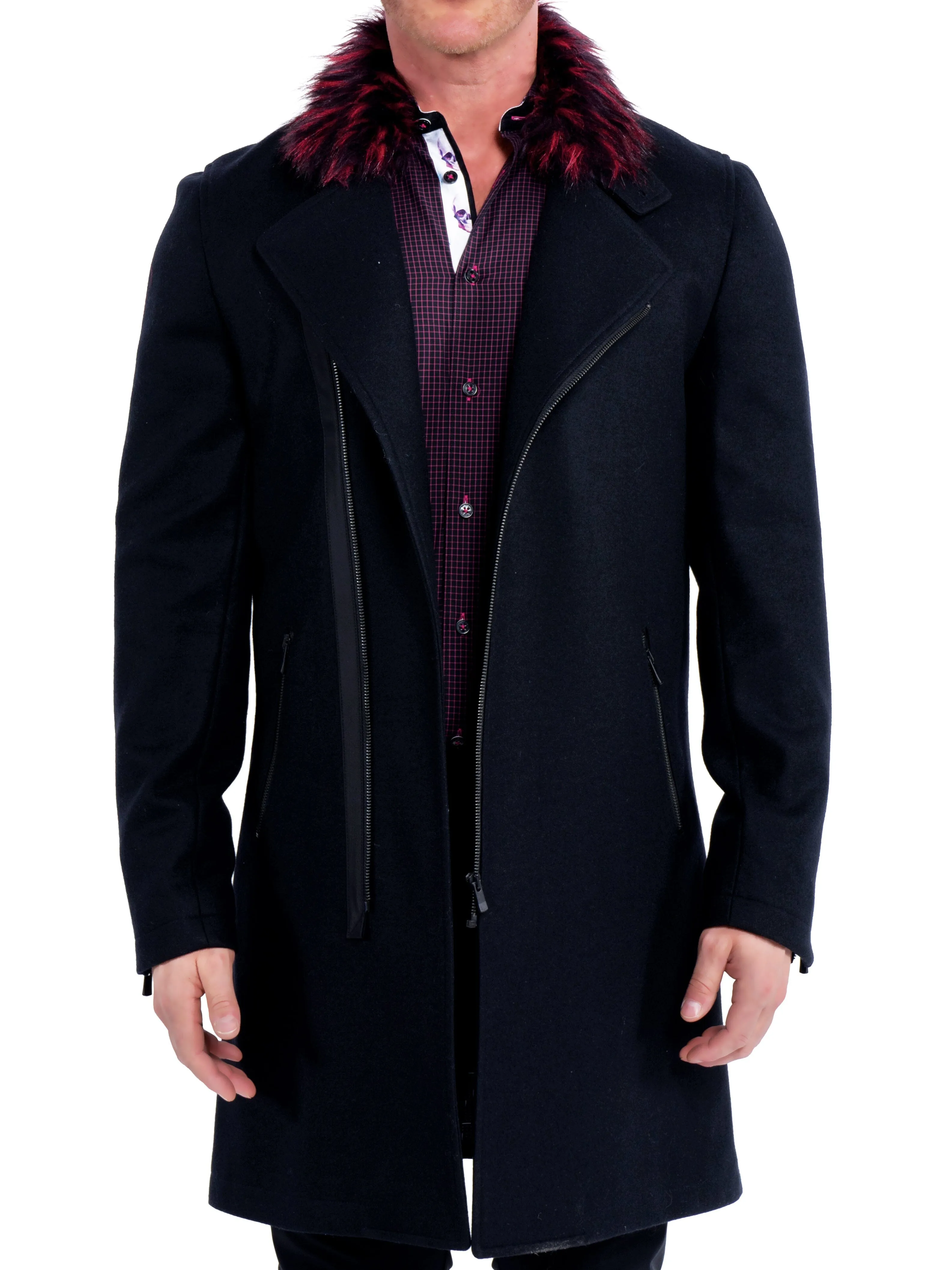 Peacoat ZipFurRed Black