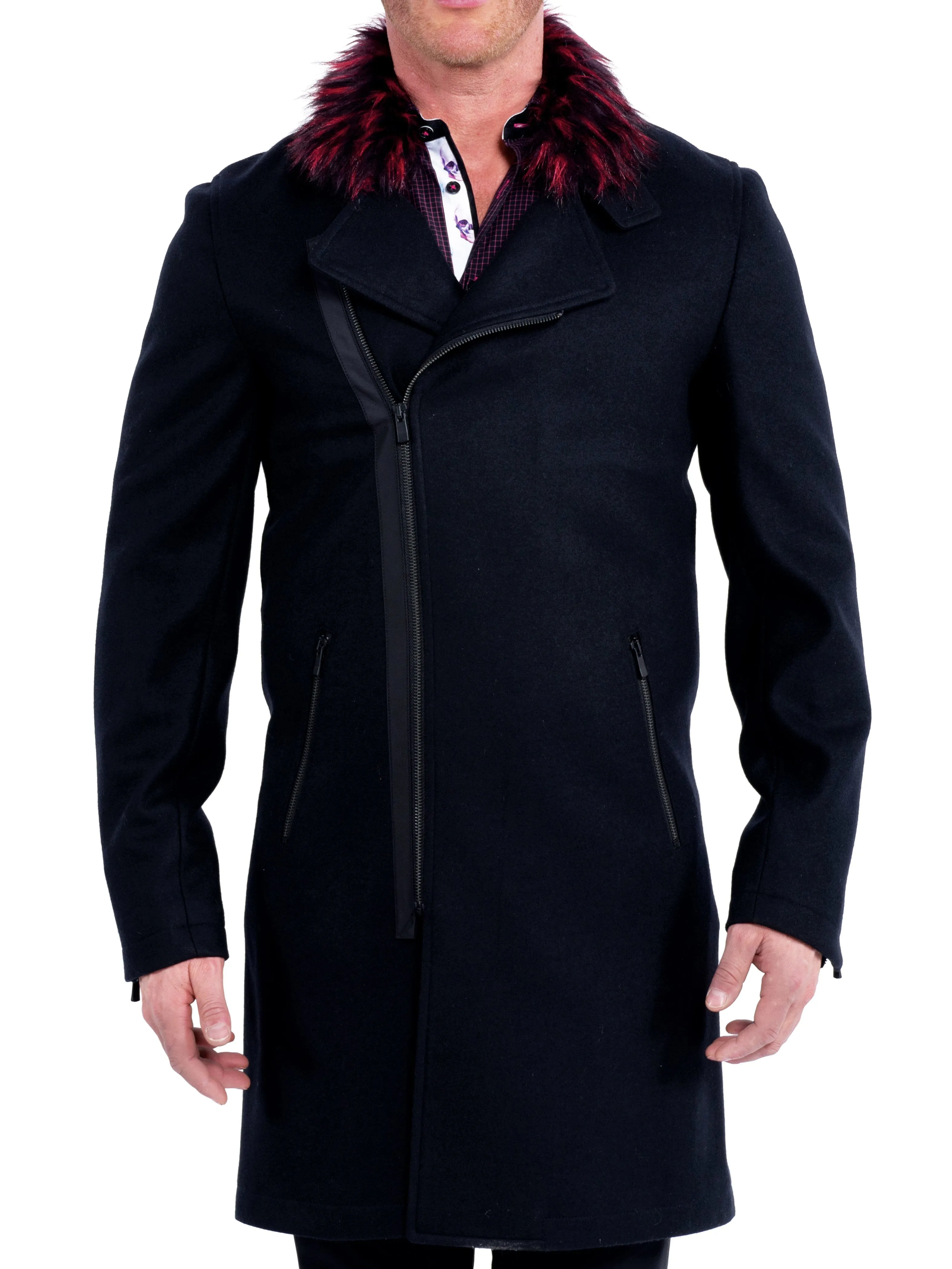 Peacoat ZipFurRed Black