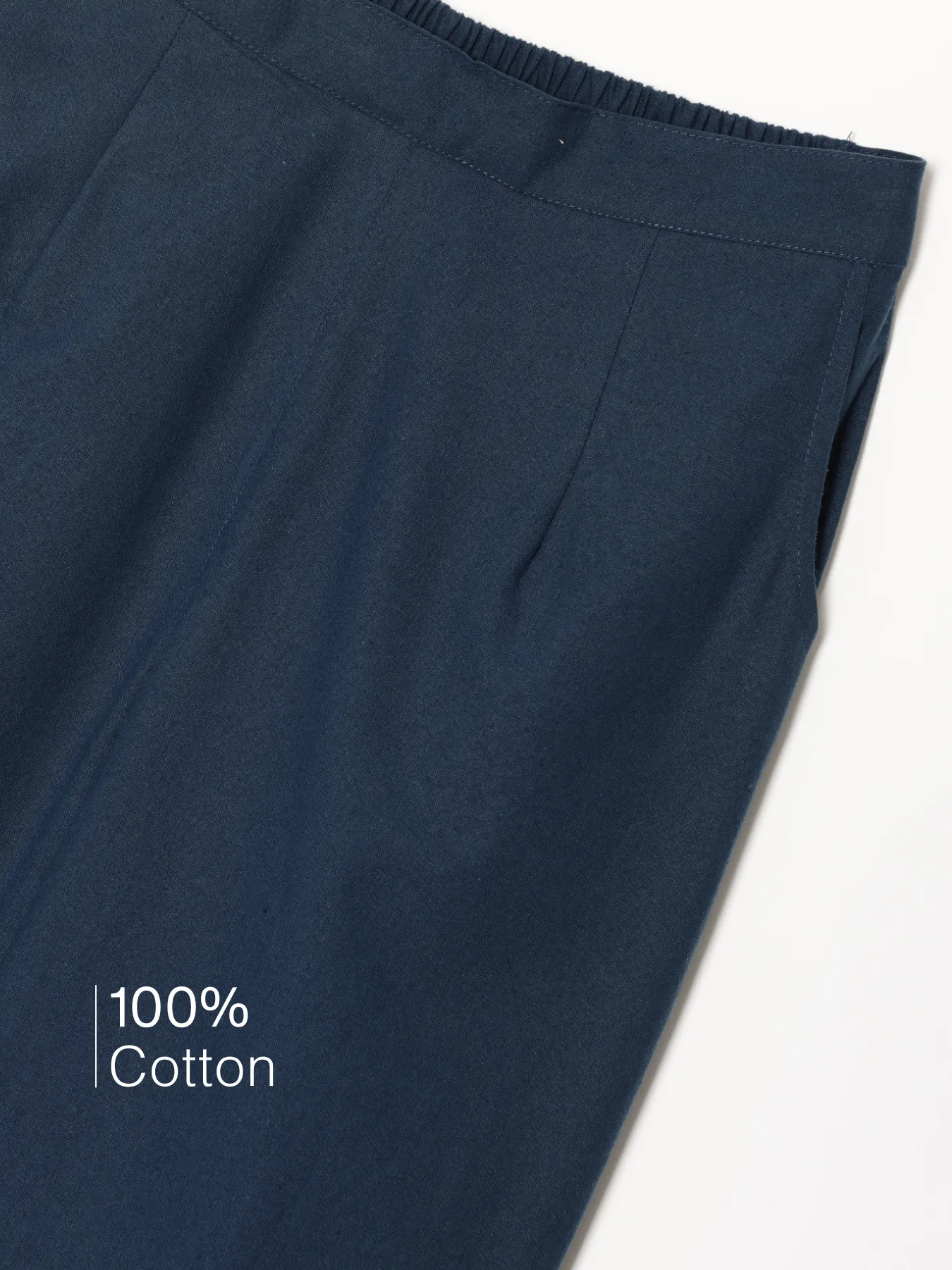 Peacock Blue 100% Cotton - Everyday Pants