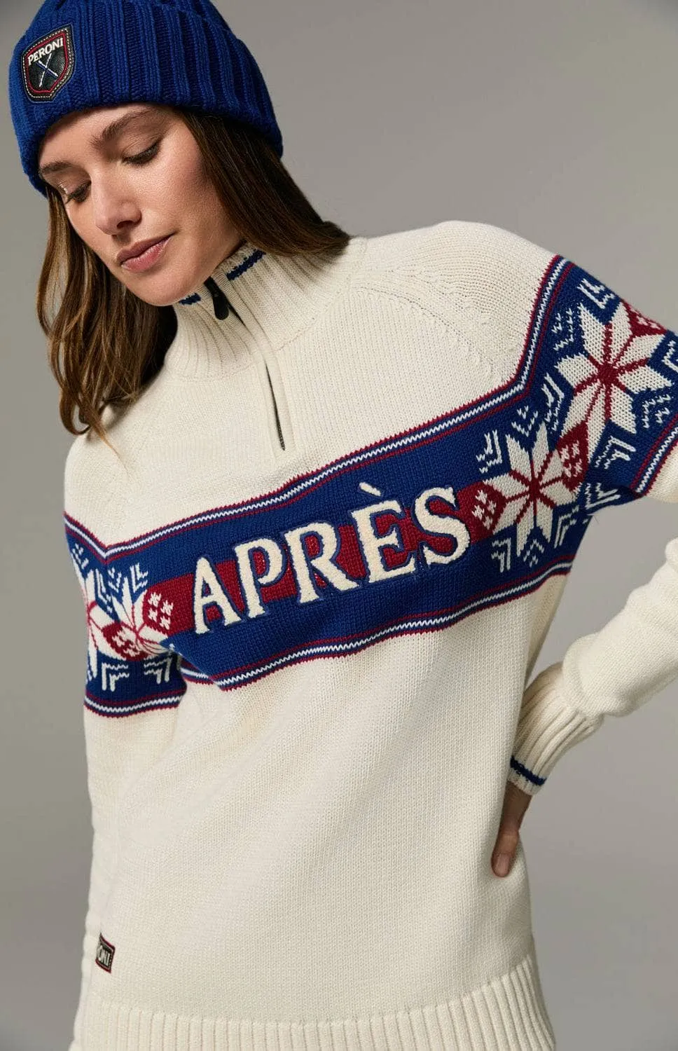 Peroni X Alp N Rock Fairisle Zip Sweater | Ivory