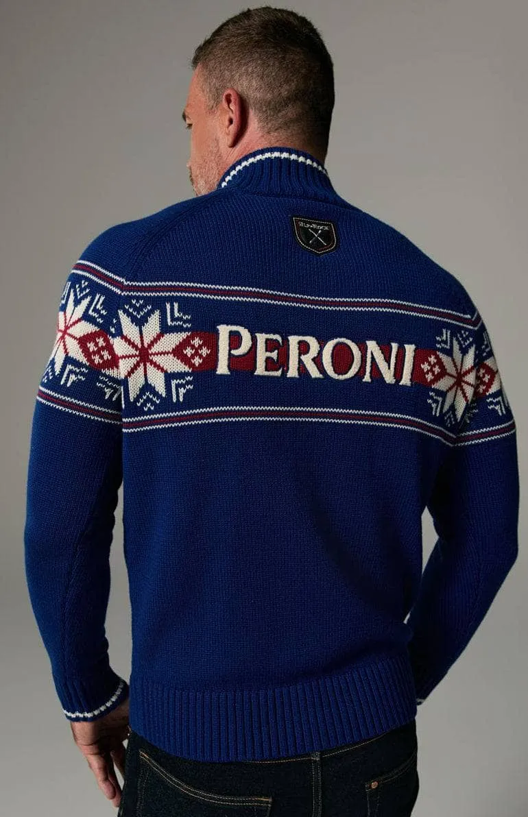 Peroni X Alp N Rock Fairisle Zip Sweater | Peroni Dark Blue