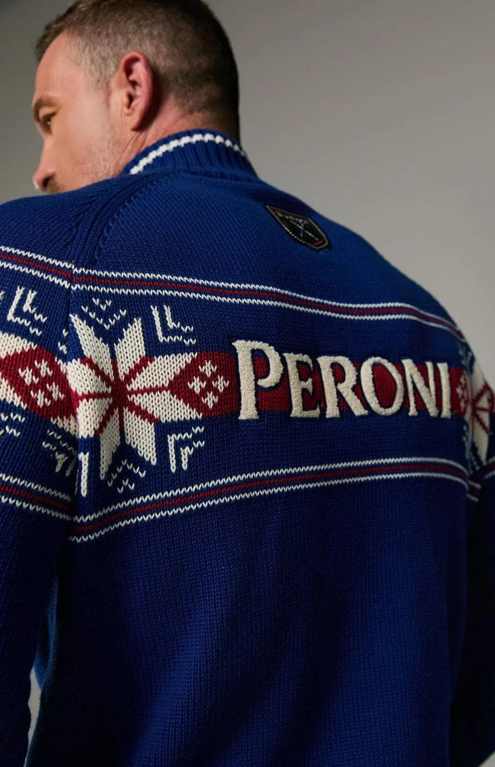 Peroni X Alp N Rock Fairisle Zip Sweater | Peroni Dark Blue