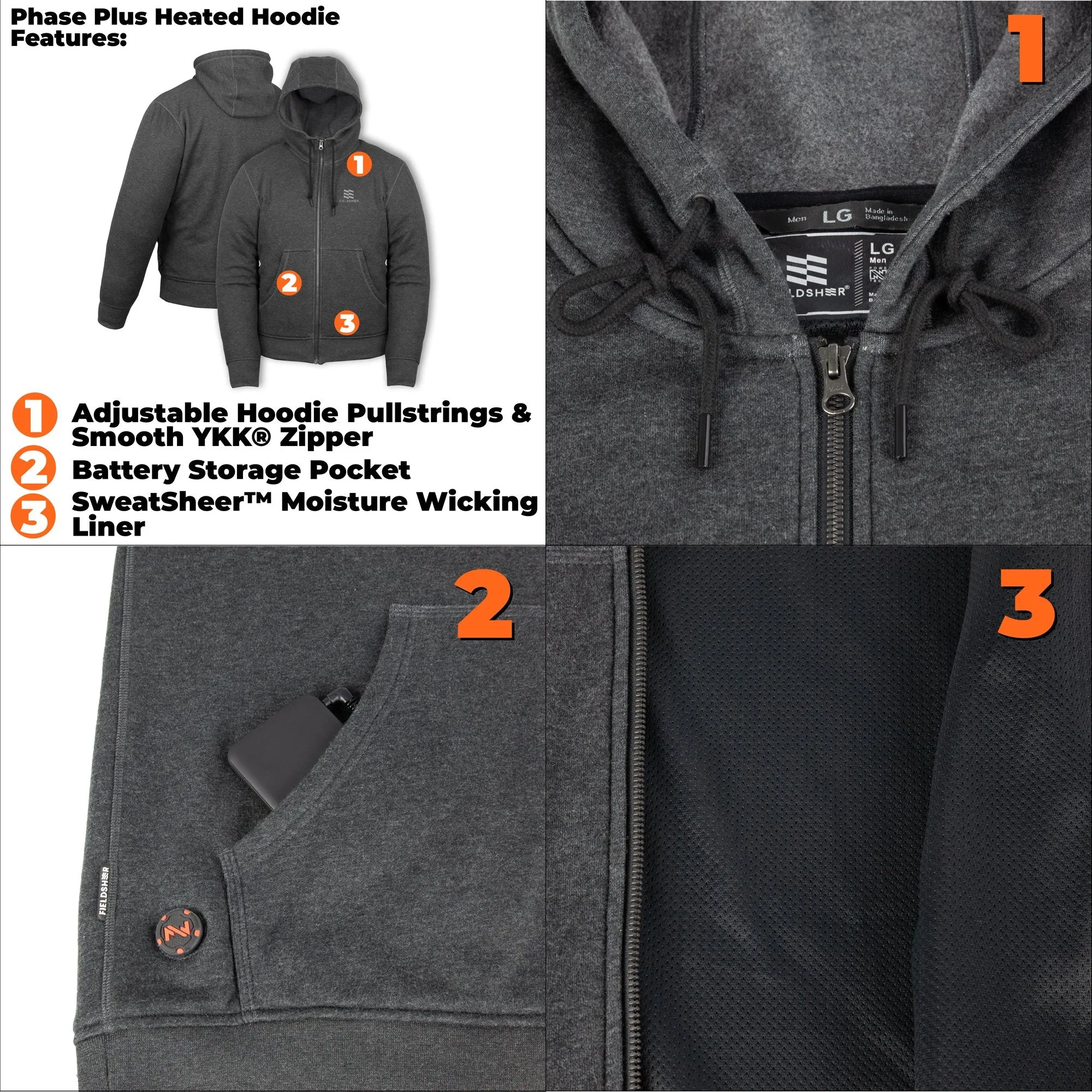 Phase Plus Heated Hoodie Men's