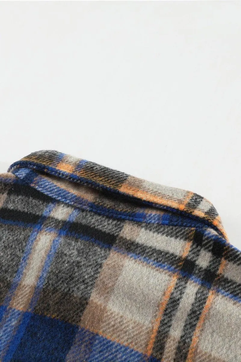 Plaid Button Down Flannel Jacket