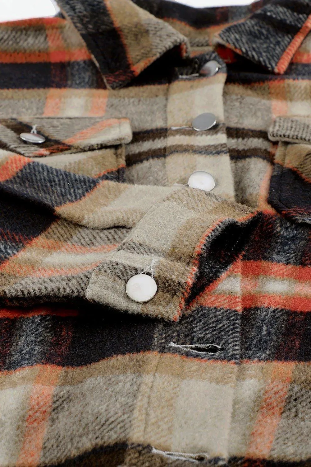 Plaid Button Down Flannel Jacket