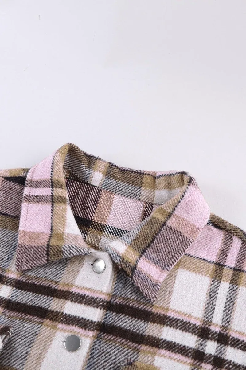 Plaid Button Down Flannel Jacket