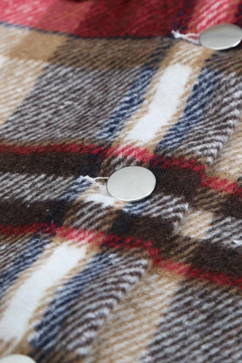 Plaid Button Down Flannel Jacket