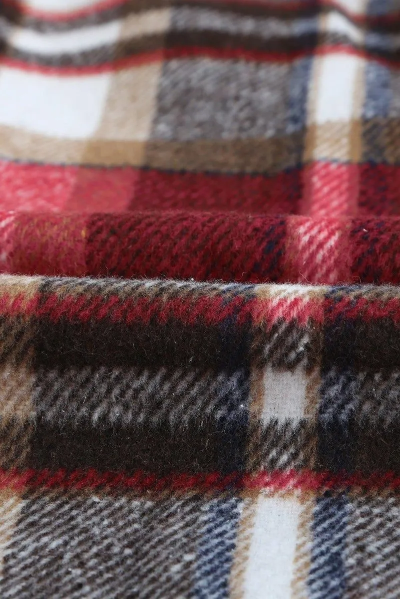 Plaid Button Down Flannel Jacket