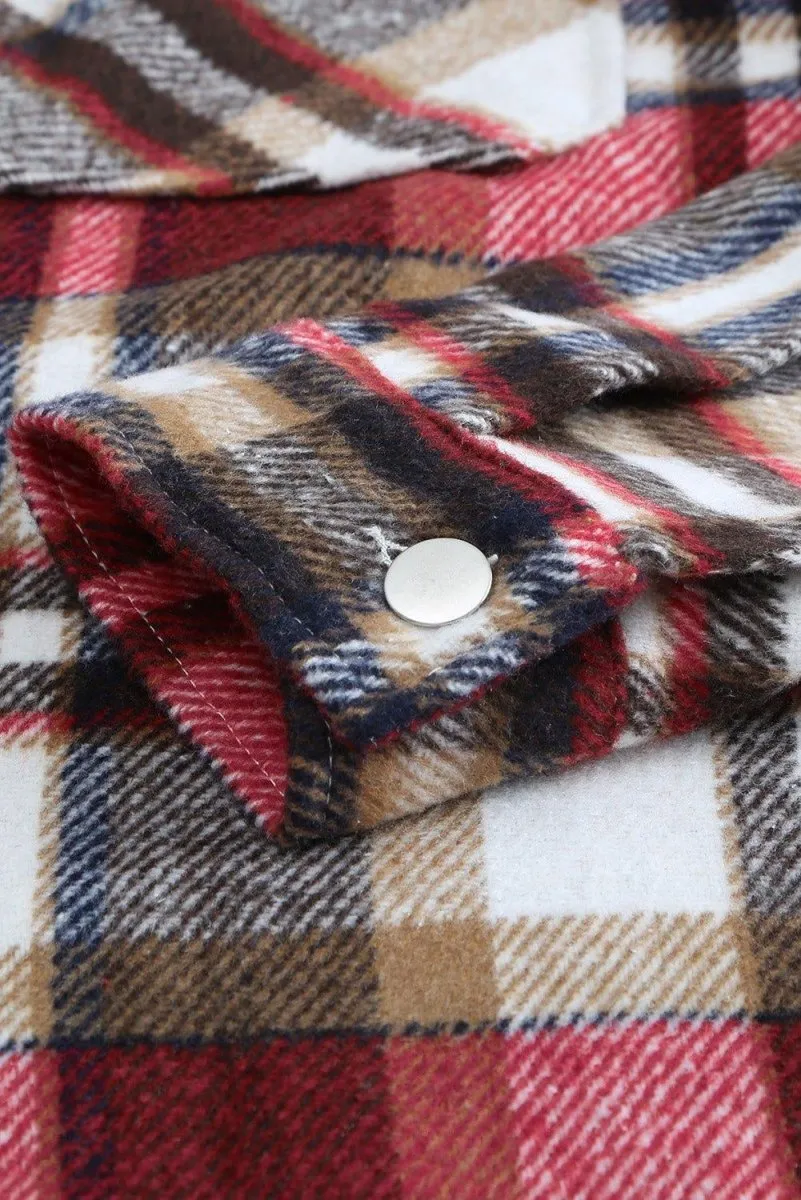 Plaid Button Down Flannel Jacket