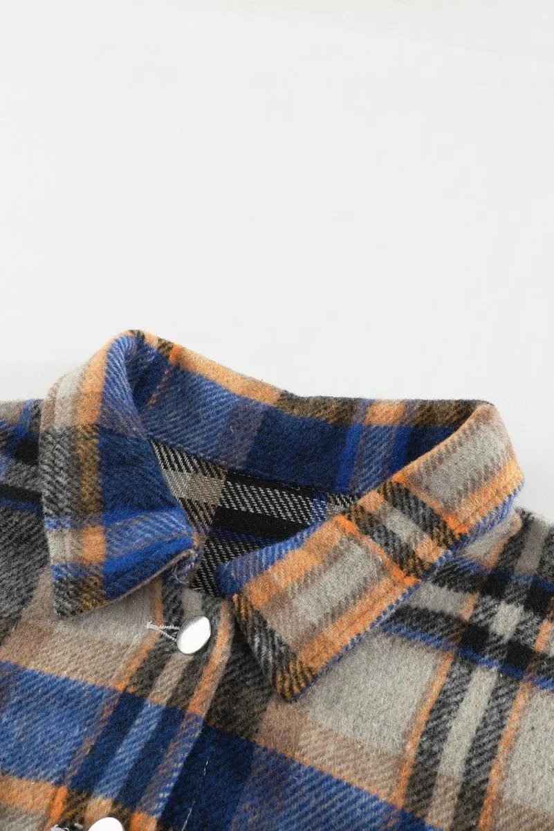 Plaid Button Down Flannel Jacket