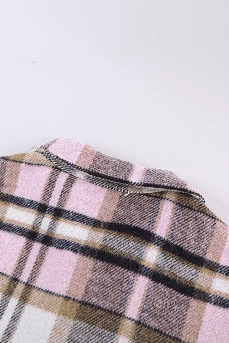 Plaid Button Down Flannel Jacket