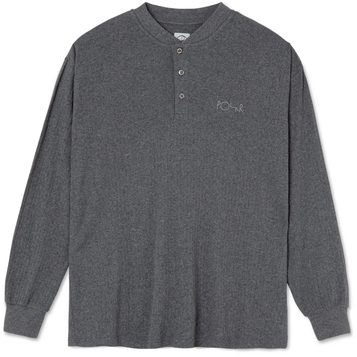 Polar - Rib Henley Longsleeve (Dark Grey)