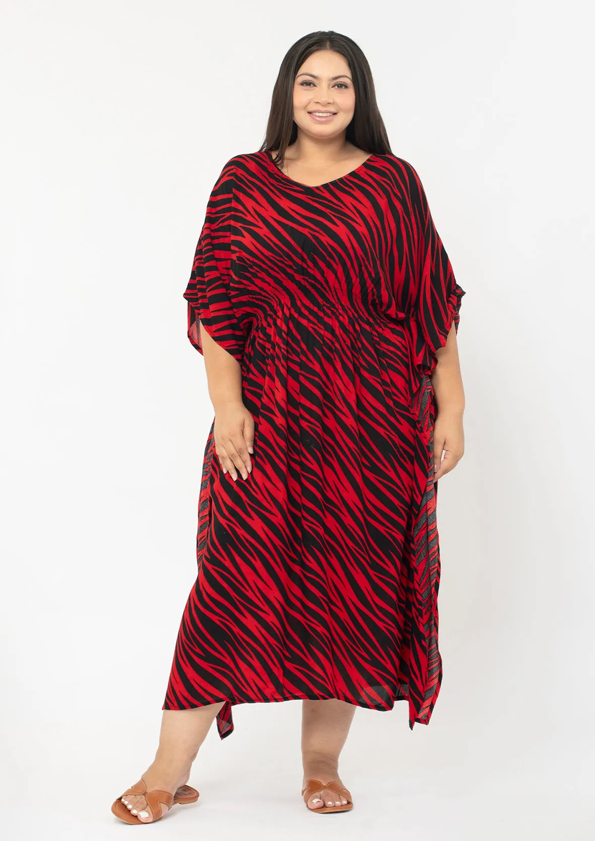 Printed Midi Kaftan Dress