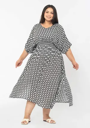 Printed Midi Kaftan Dress