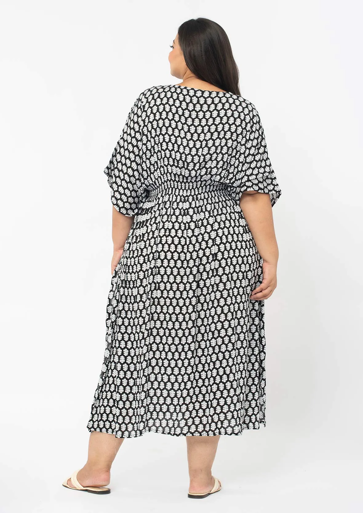 Printed Midi Kaftan Dress