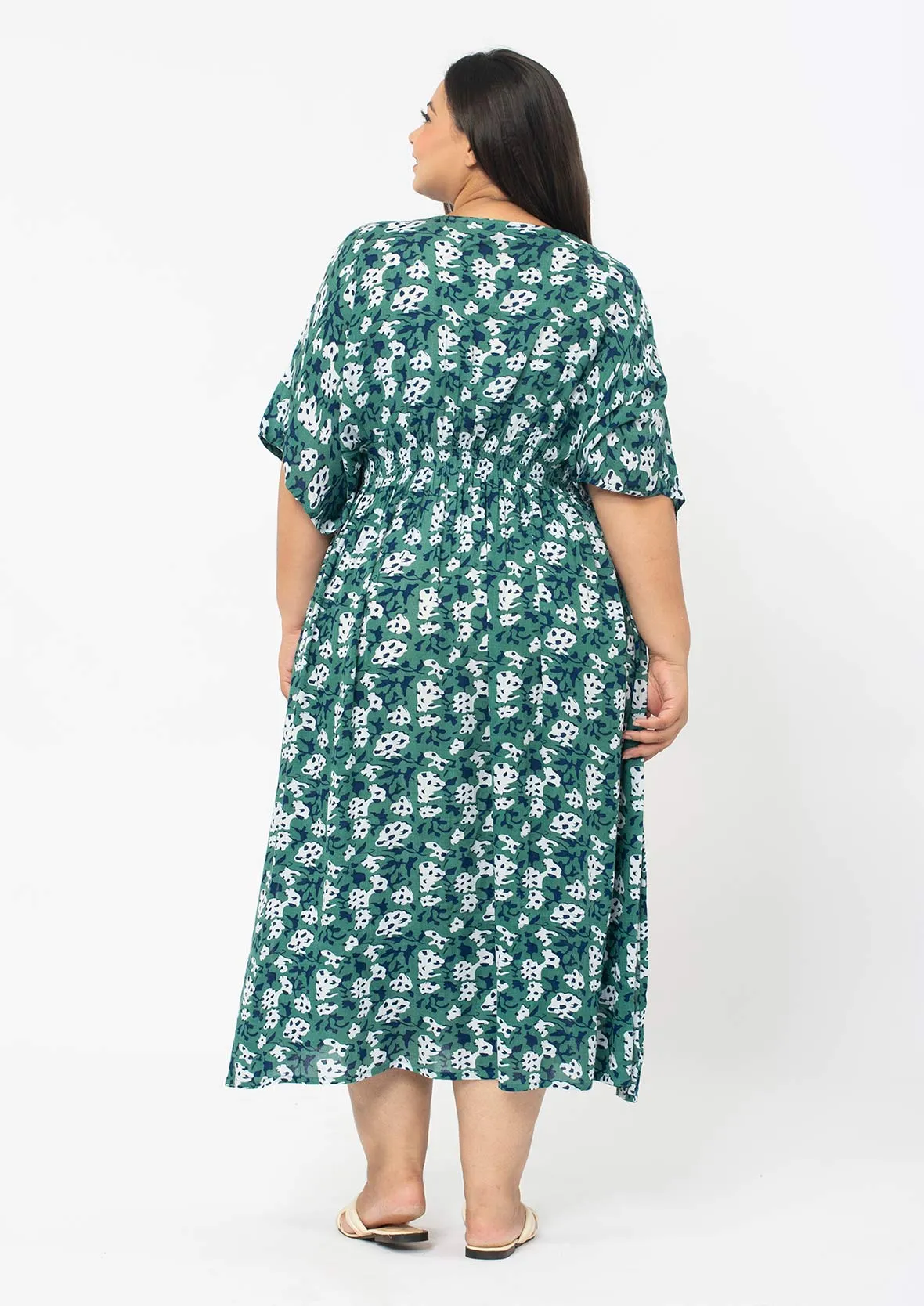 Printed Midi Kaftan Dress