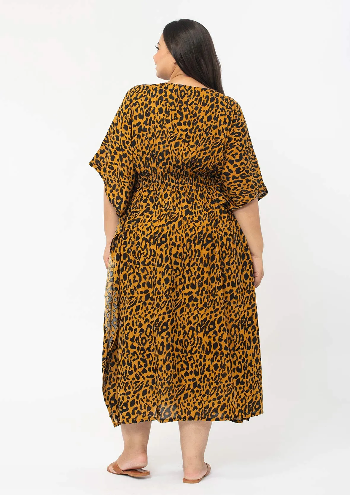 Printed Midi Kaftan Dress