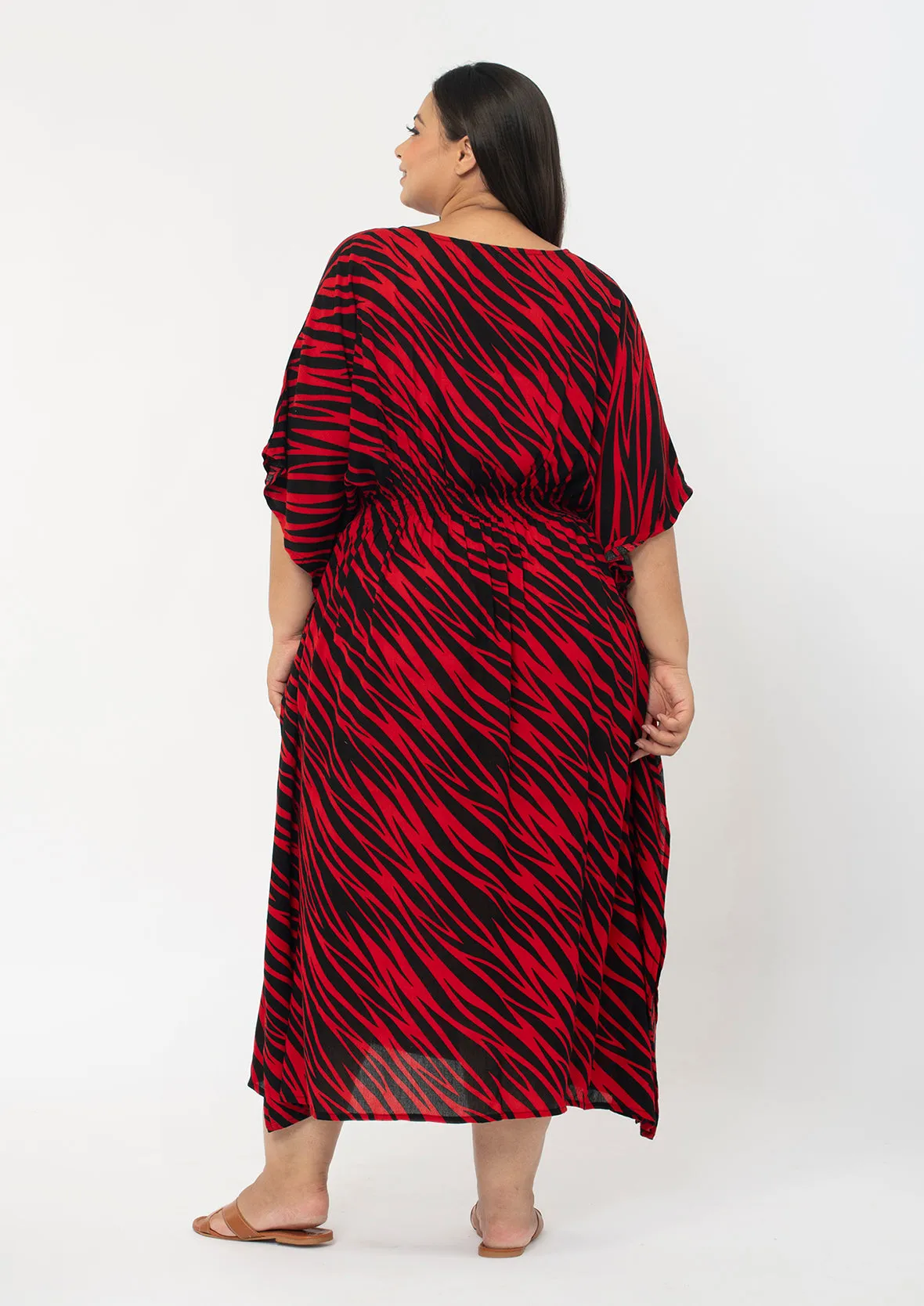 Printed Midi Kaftan Dress