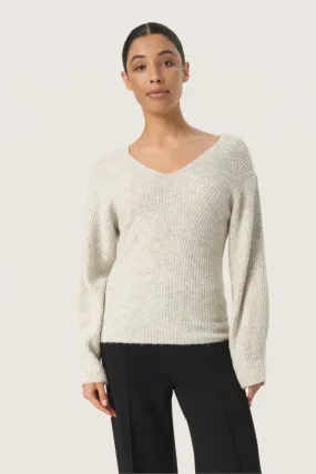 Rakel Ribbed V-Neck Pullover