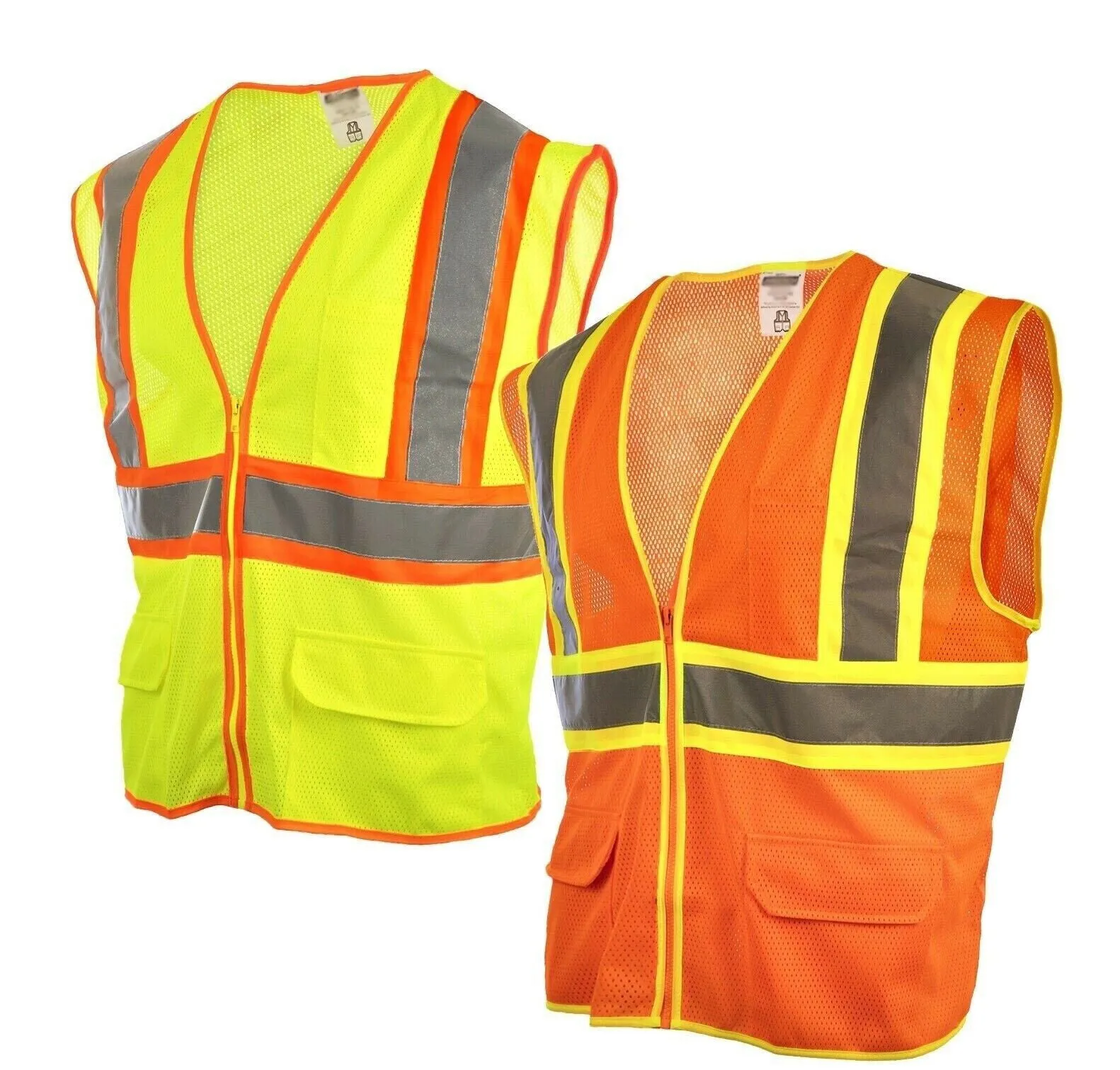 Reflective Safety Work Vest High Visibility Pockets Construction Traffic 1 PACK