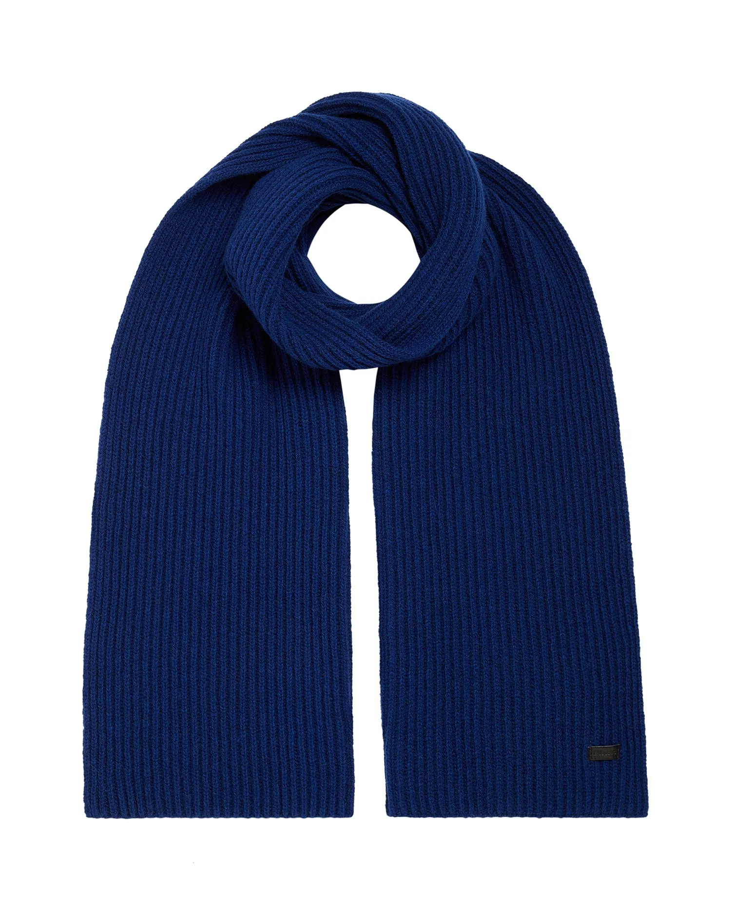 Rib-Knit Wool Rich Scarf