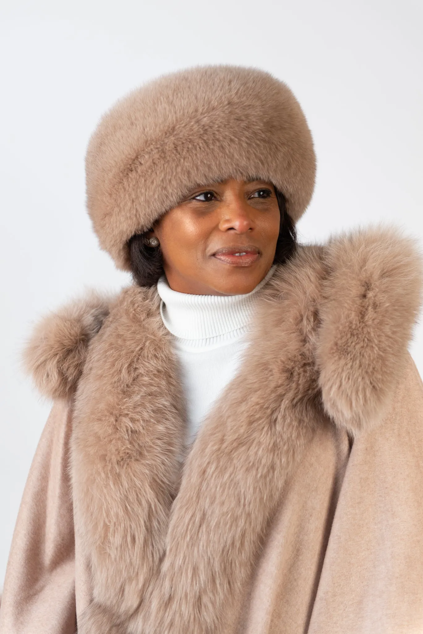 Rippe's Furs Luxe Fox Fur Headband - Oatmeal