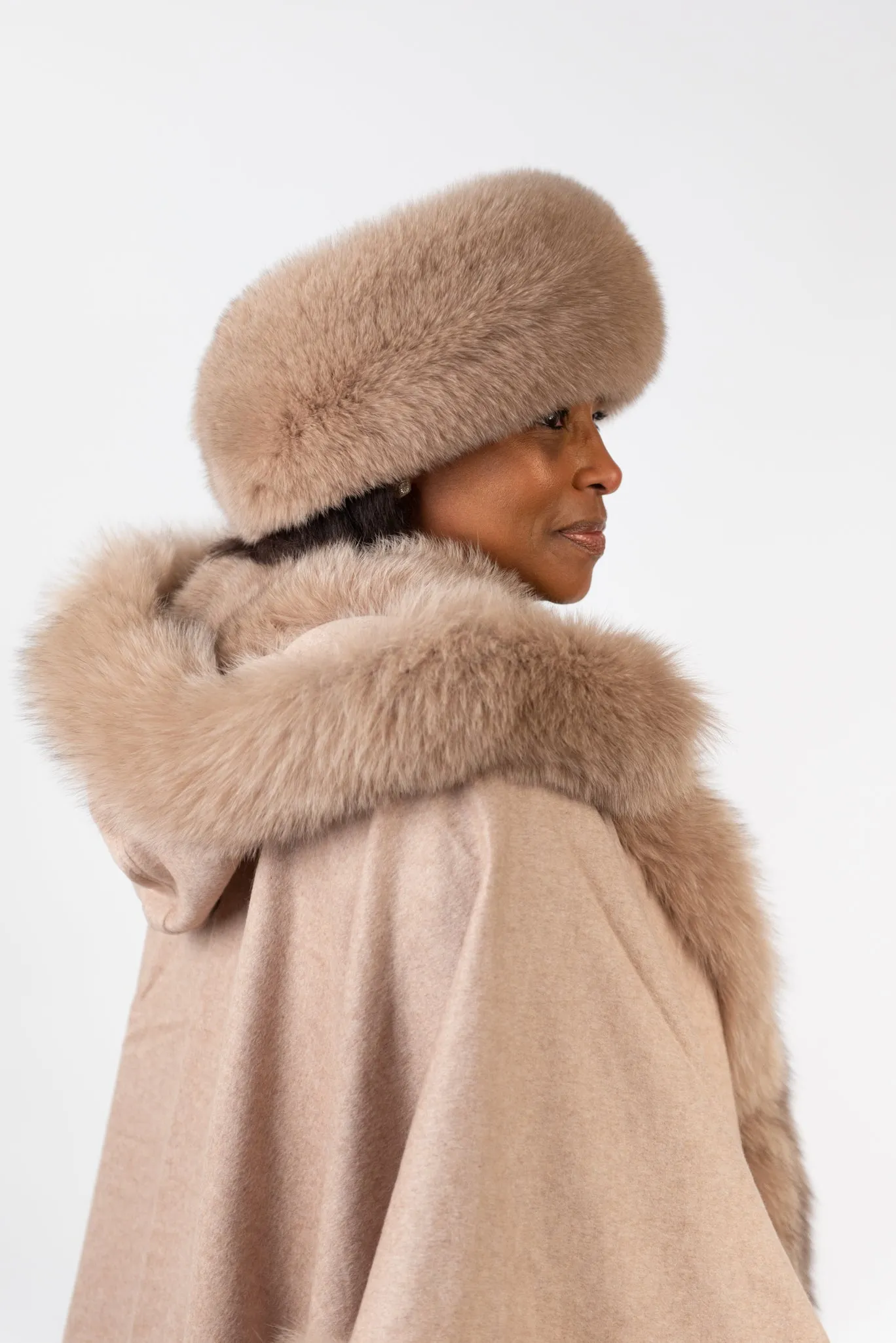 Rippe's Furs Luxe Fox Fur Headband - Oatmeal