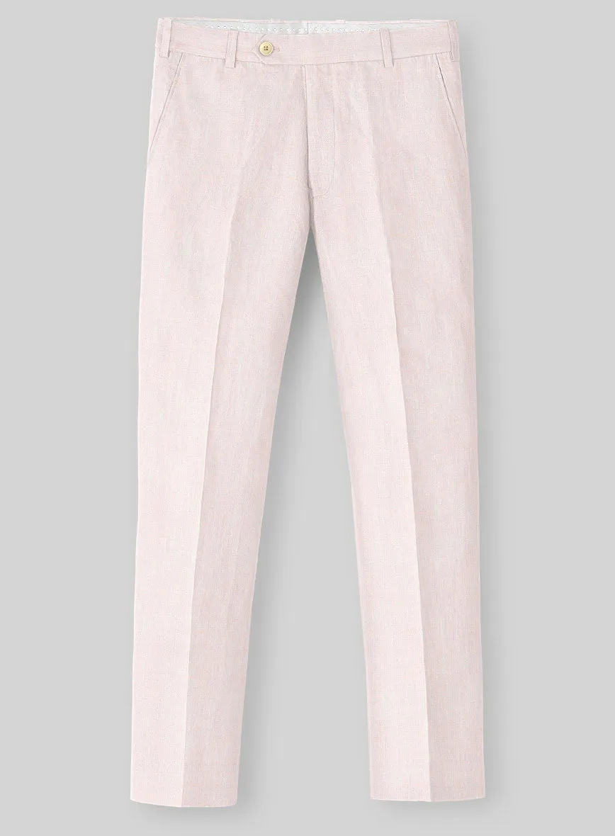 Roman Light Pink Linen Pants