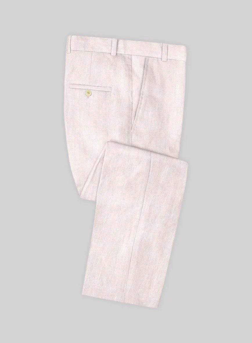 Roman Light Pink Linen Pants