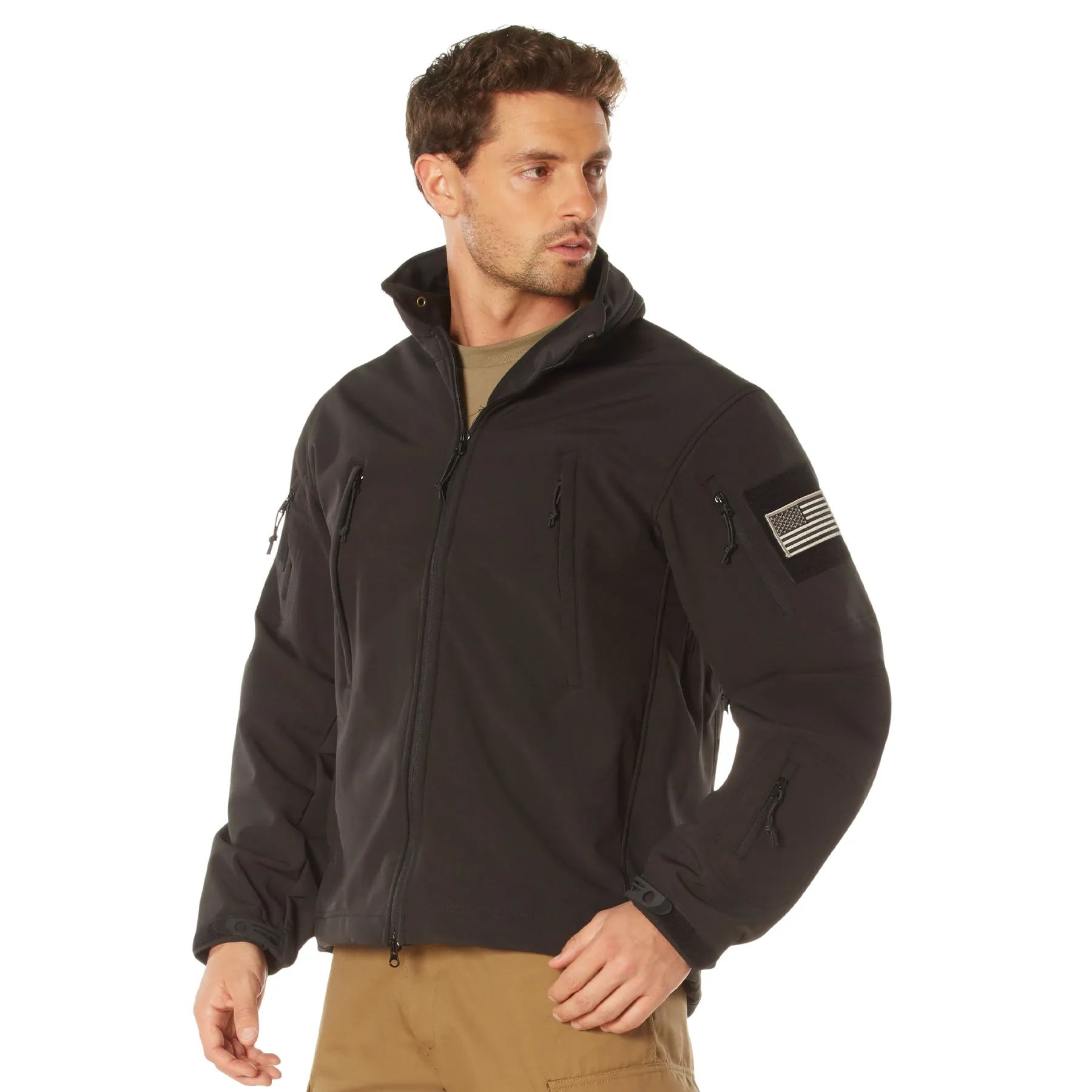 Rothco Special Ops Tactical Soft Shell Jacket- BLACK