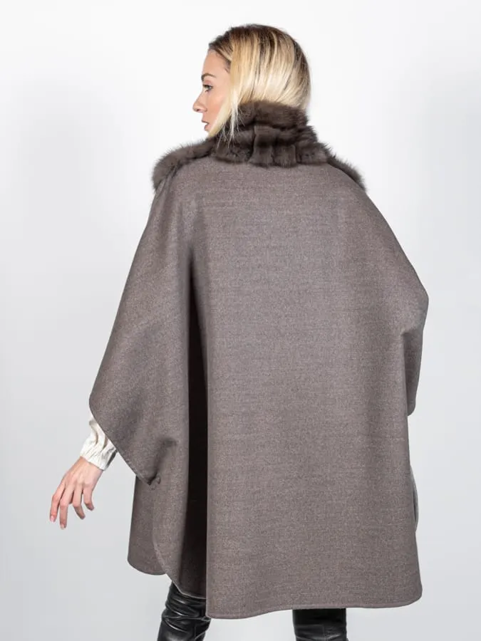 Sable and Cashmere cape