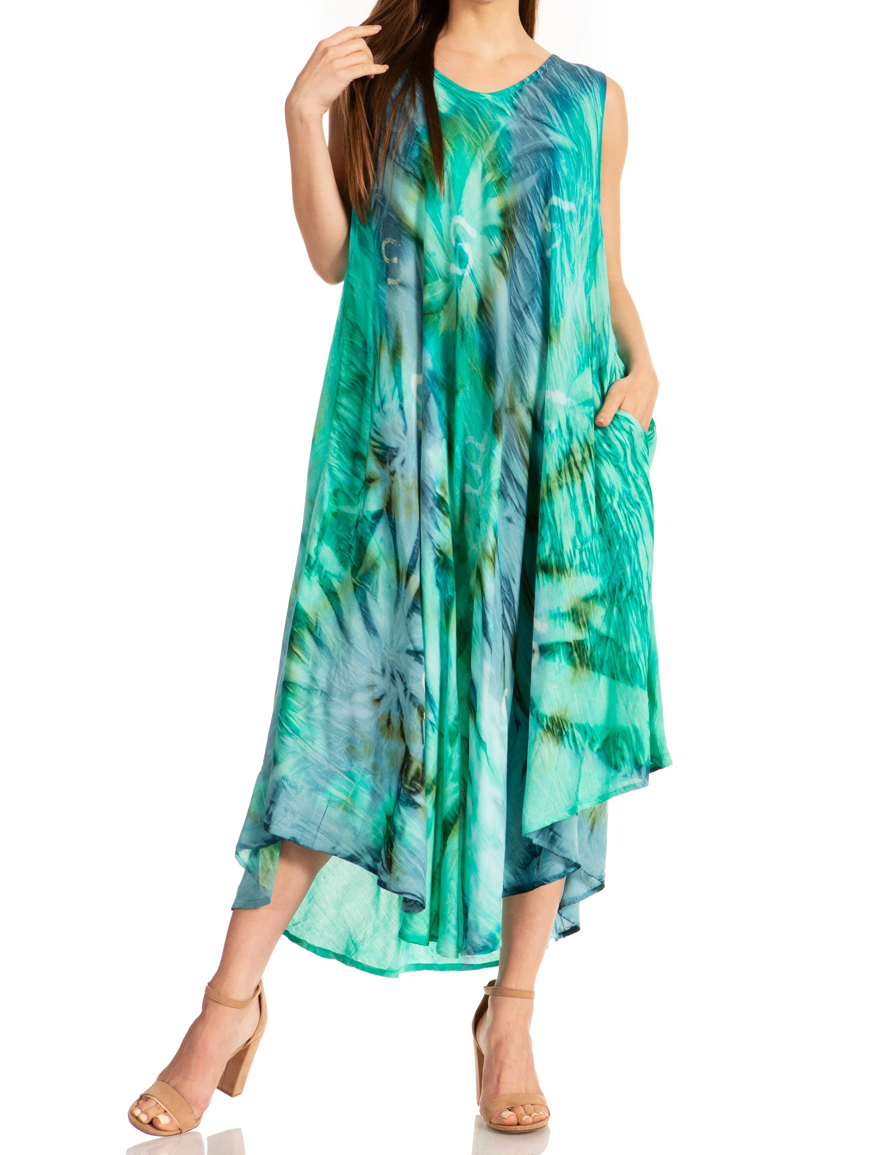 Sakkas Starlight Caftan Tank Dress / Cover Up