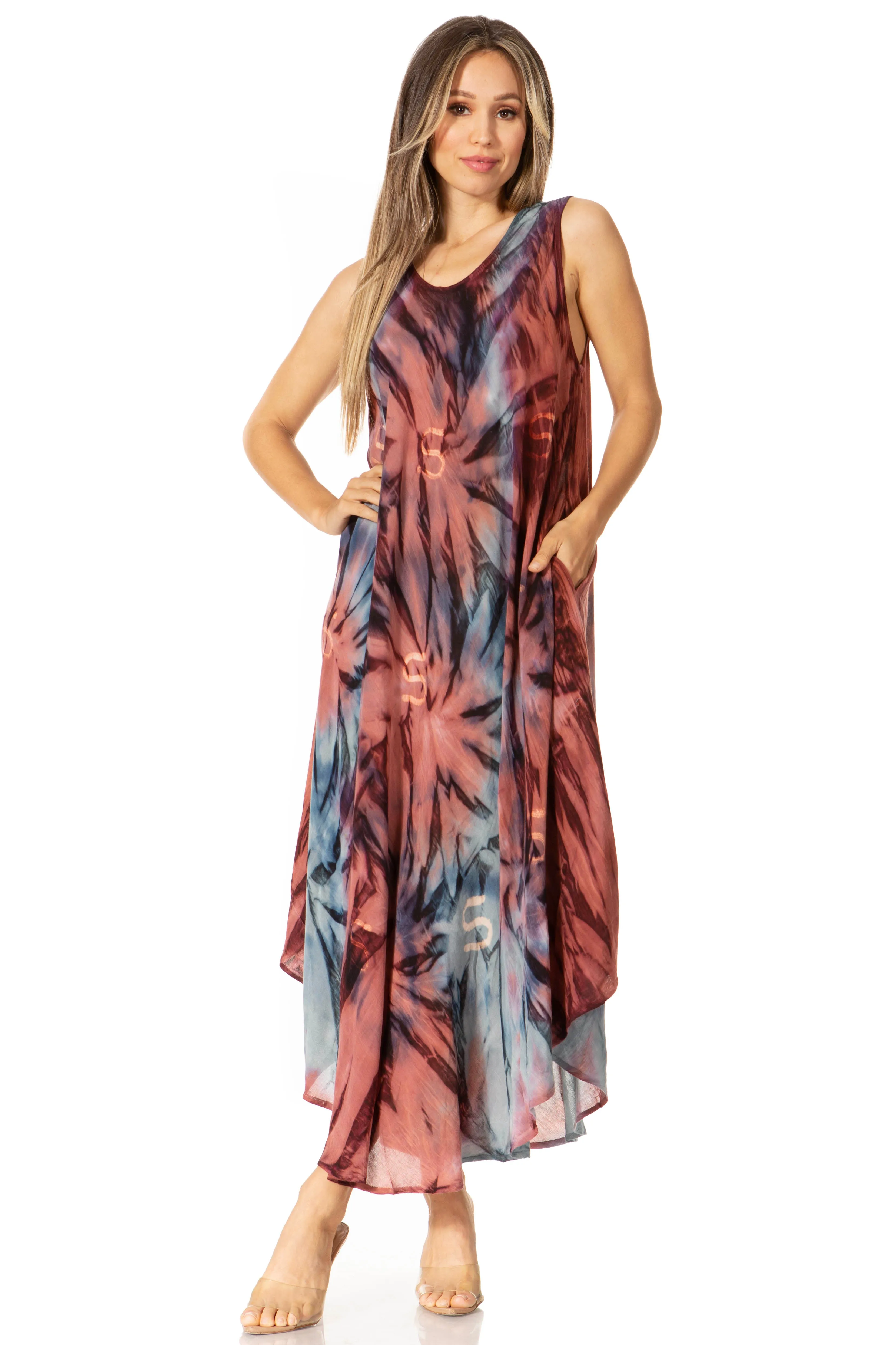 Sakkas Starlight Caftan Tank Dress / Cover Up