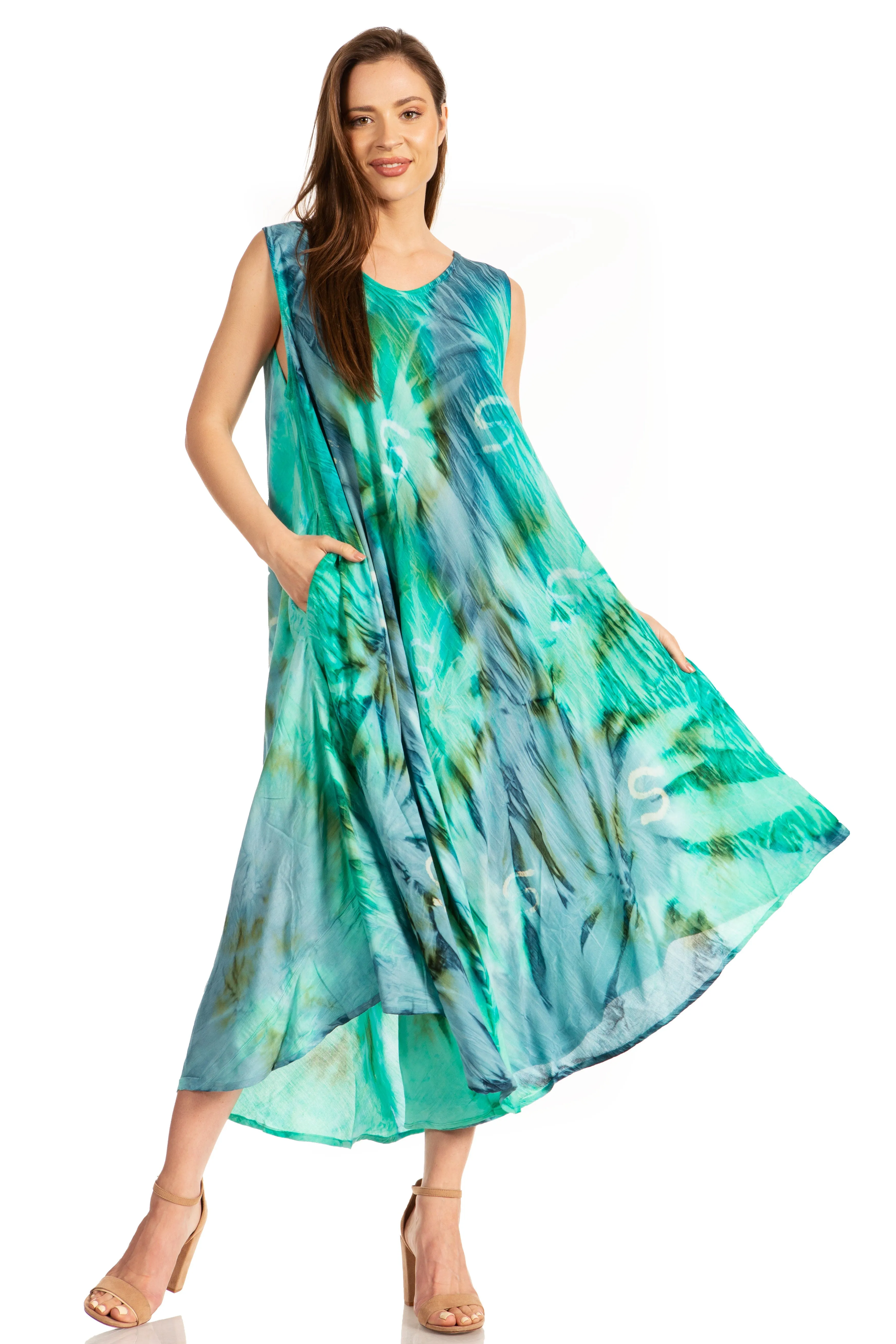 Sakkas Starlight Caftan Tank Dress / Cover Up