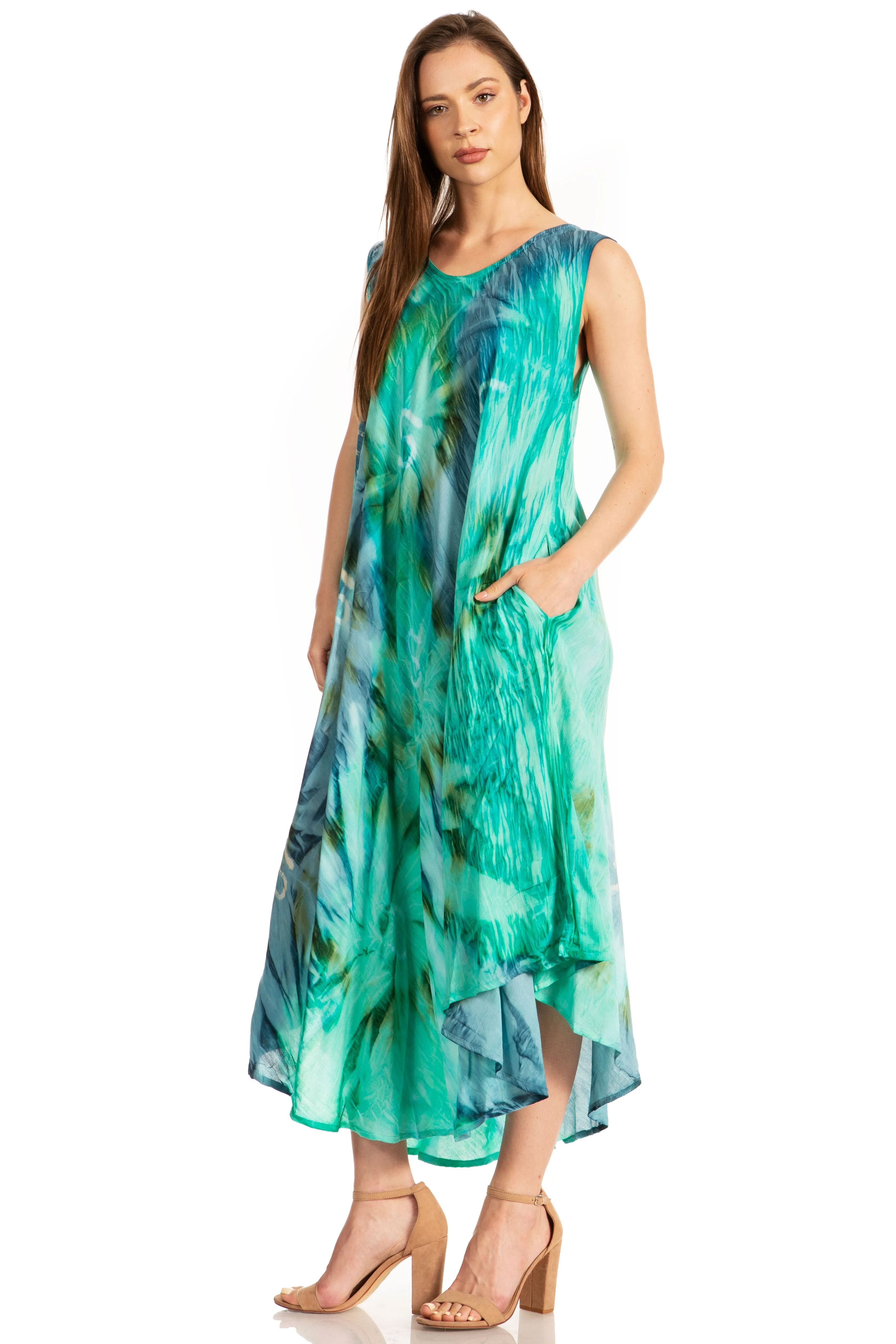 Sakkas Starlight Caftan Tank Dress / Cover Up