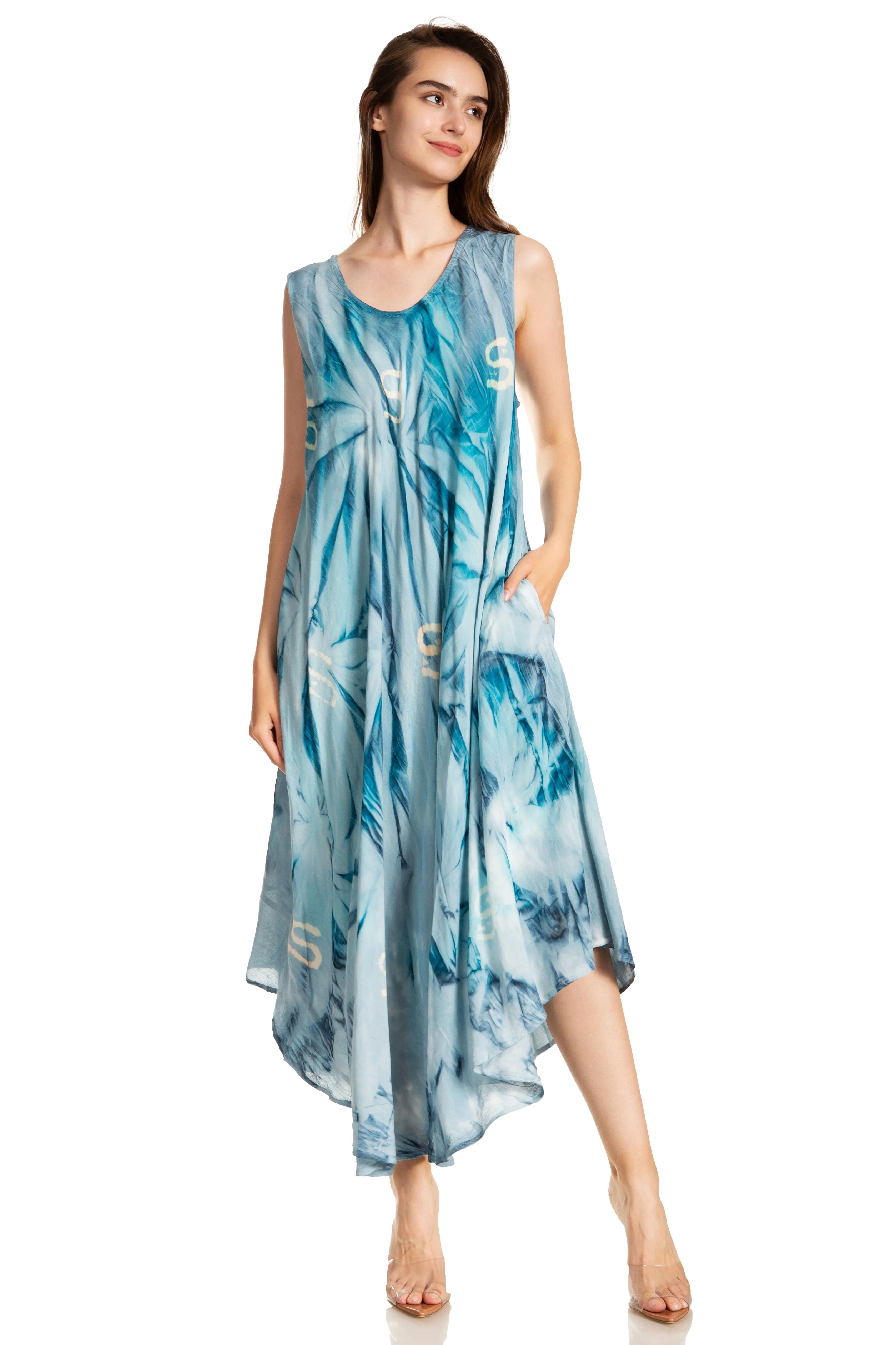 Sakkas Starlight Caftan Tank Dress / Cover Up