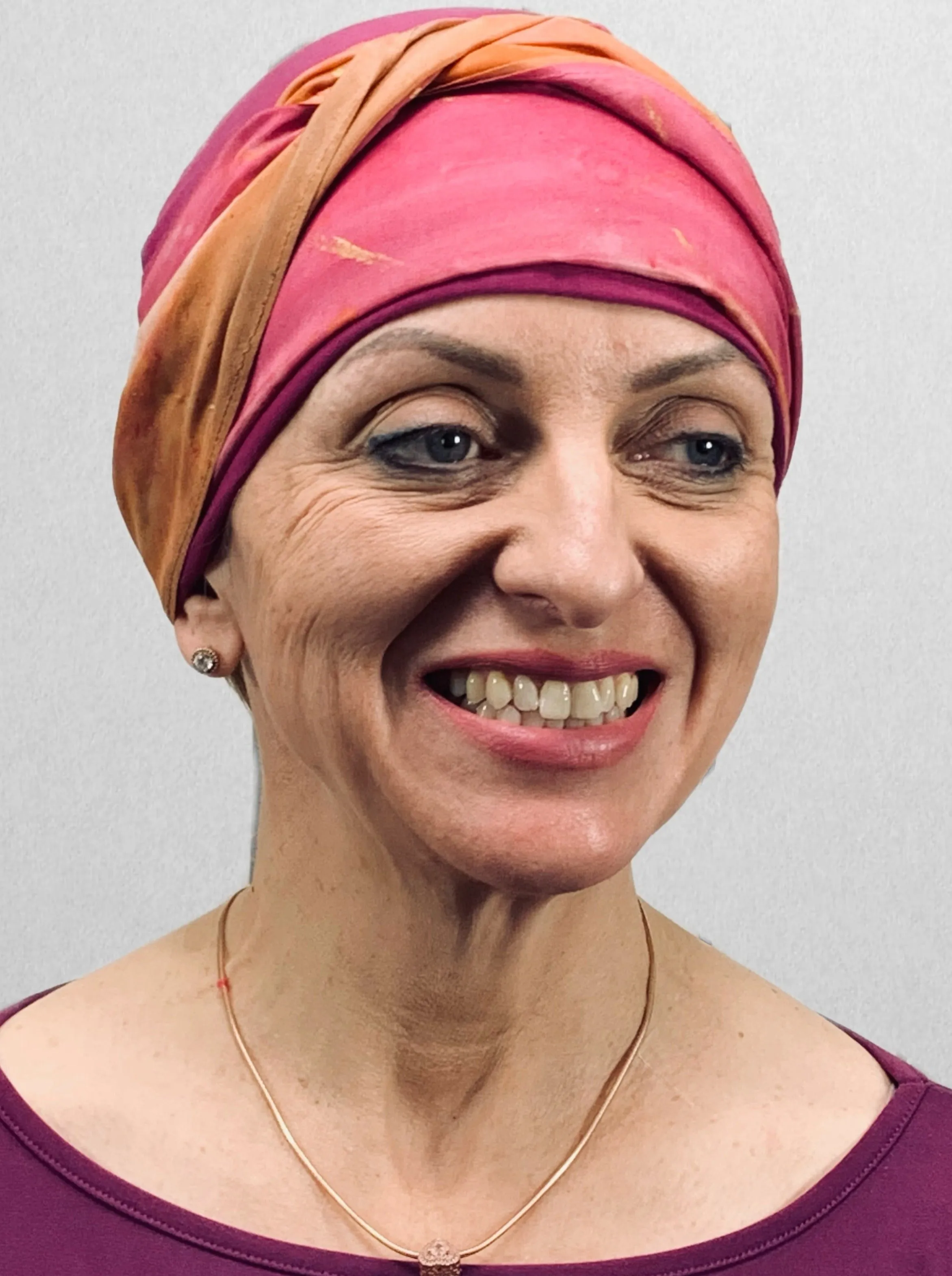 Sayshells Reversible Turban with Silk Scarf - Sienna