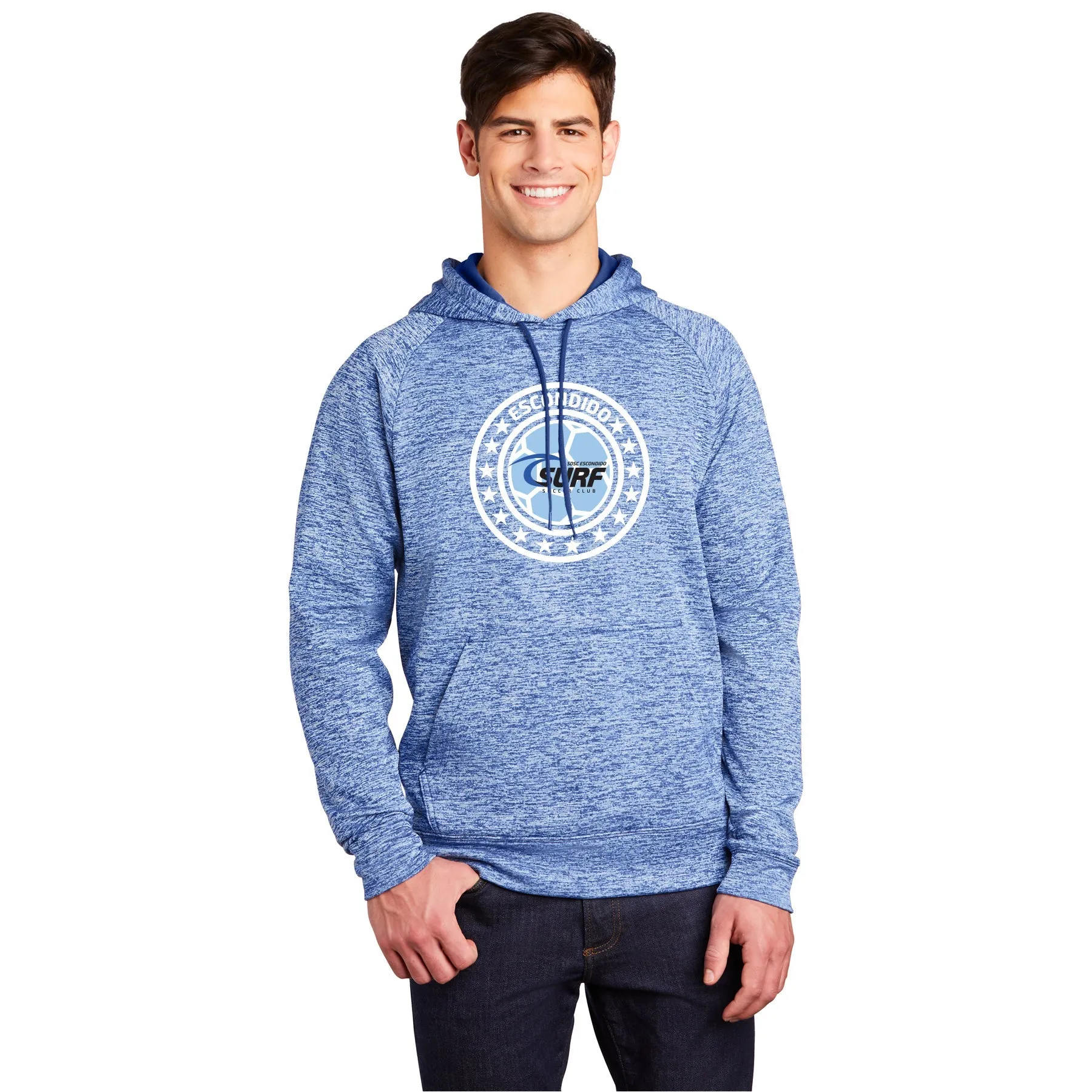 SDSC ESCONDIDO CIRCLE ELECTRIC HEATHER FLEECE HOODED PULLOVER