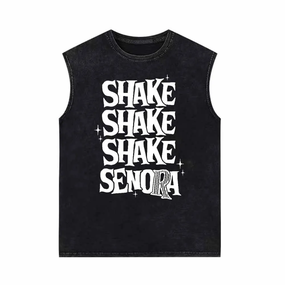 Shake And Senora Vintage Washed Vest Top